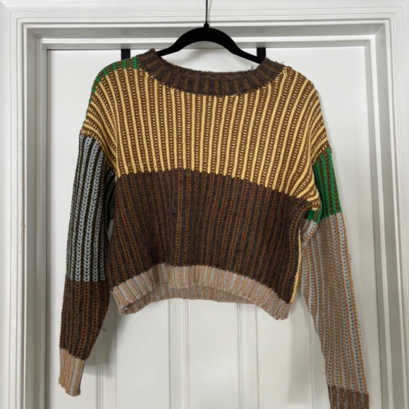 Anthropologie Moon River Ribbed Cropped Sweater Size XS - Picture 2 of 3